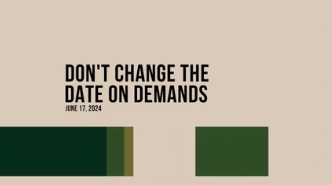 Don’t Change the Date on Demands