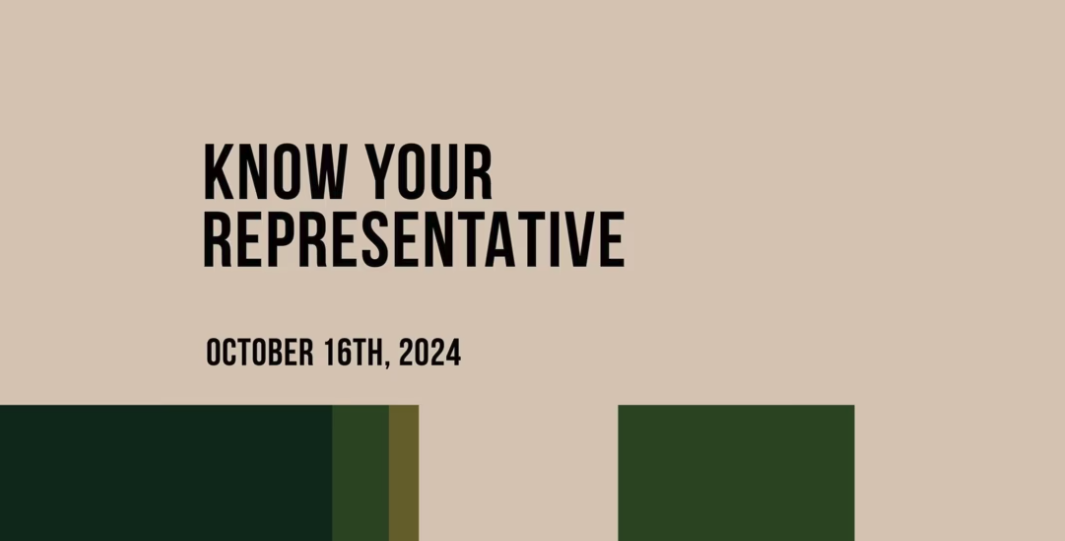 Wednesday Webinar “Know Your Rep” October 2024